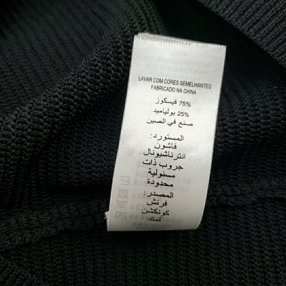 French Connection Black Bodycon Sheer Top Mini Dress - Picture 12 of 12